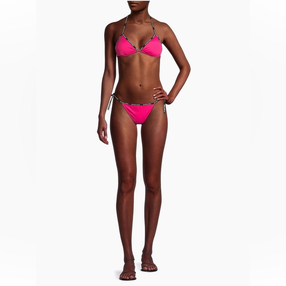 BALMAIN***Dark Pink String Bikini Set***US 4 + 12****$420 CURRENT FULL PRICE - Picture 3 of 9